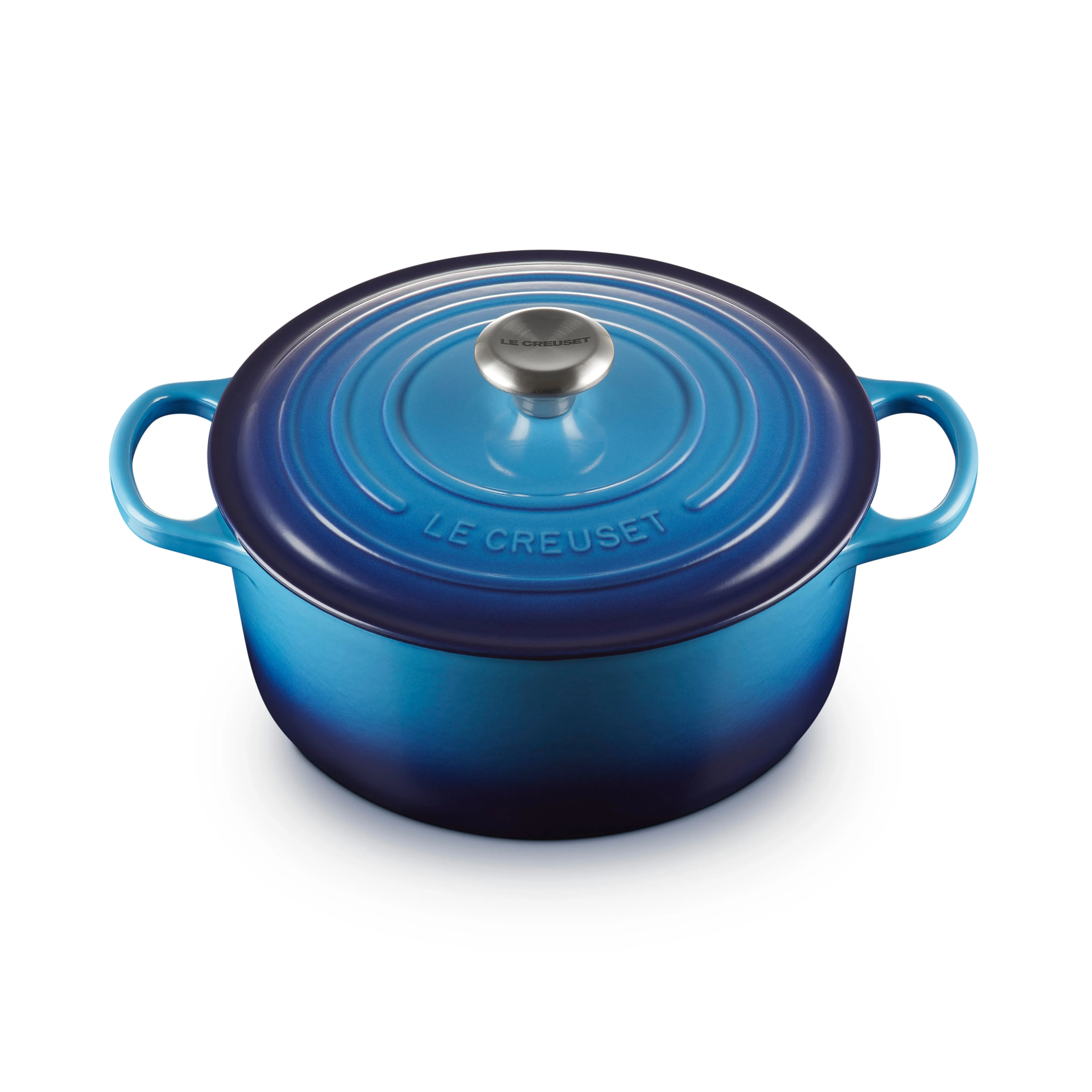 Le Creuset Signature Cast Iron Round Casserole 20cm Azure