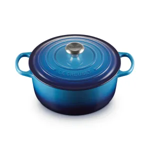Le Creuset Signature Cast Iron Round Casserole 20cm Azure