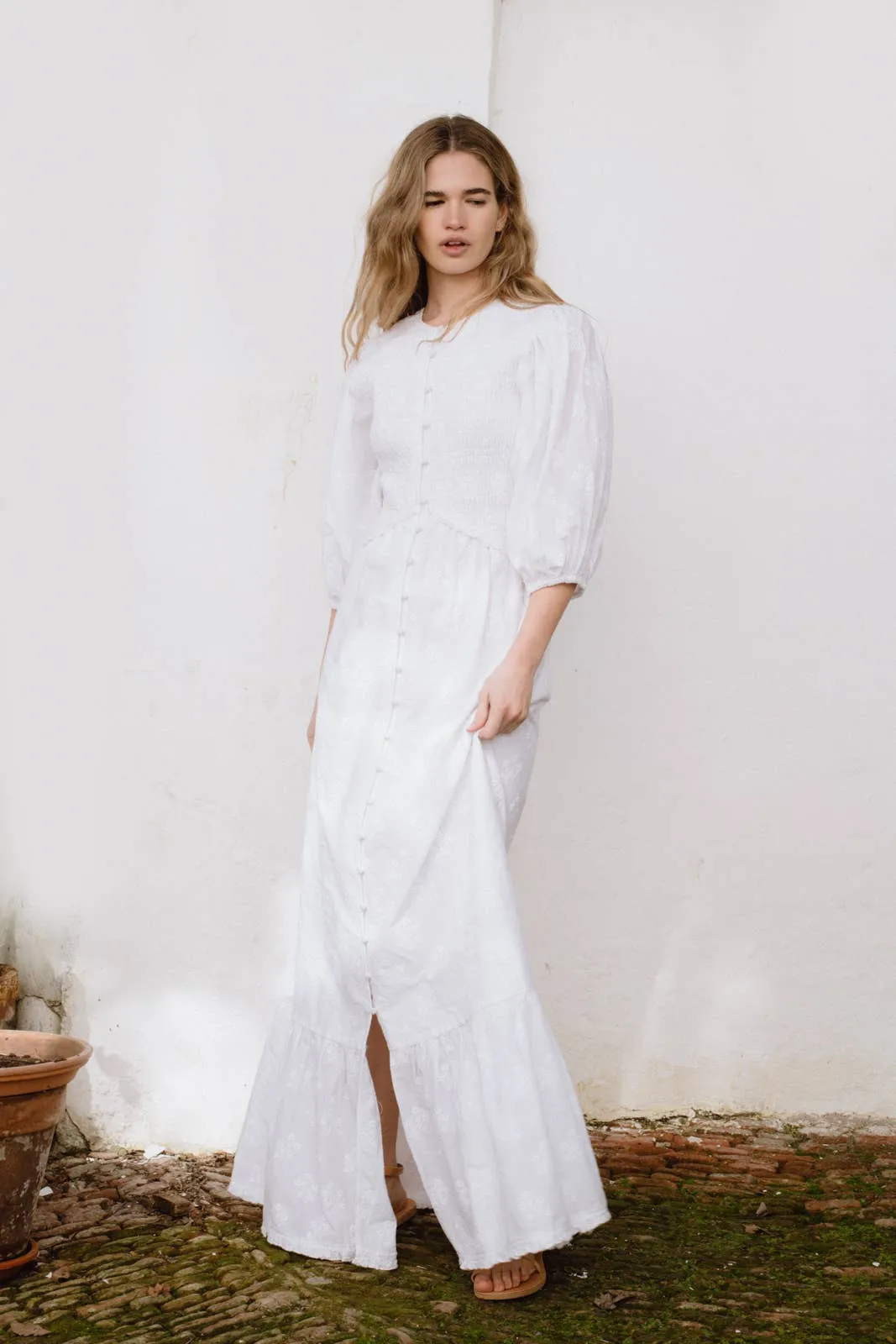 Magnolia Embroidered Dress