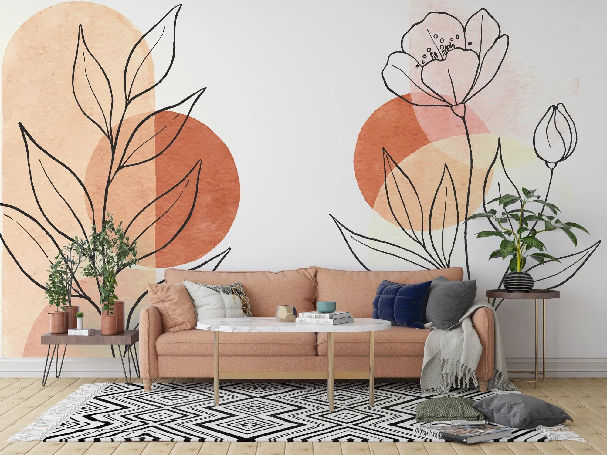 Matisse Style Wallpaper Mural: Intricate Floral Patterns