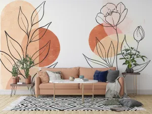 Matisse Style Wallpaper Mural: Intricate Floral Patterns
