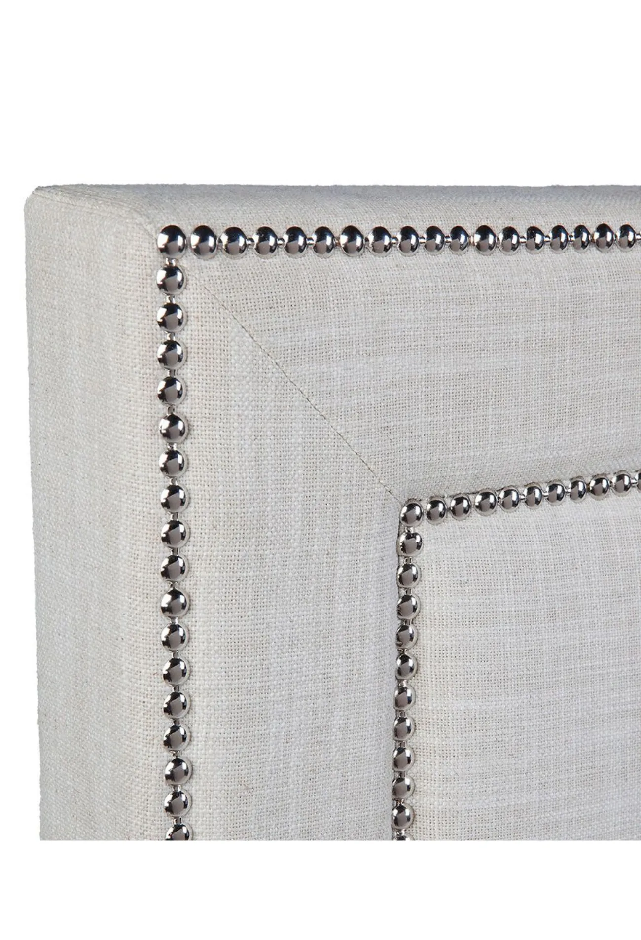Melody Linen Bedhead - Natural White