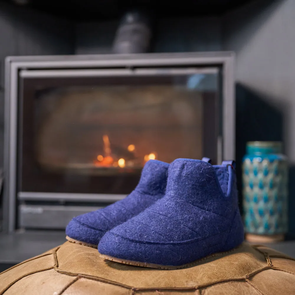 Merino Blend Slipper Boots (Navy)