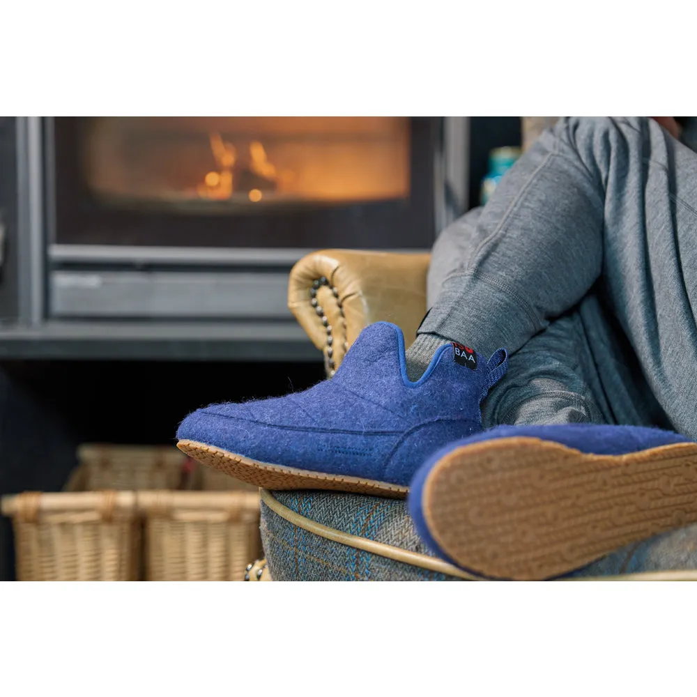 Merino Blend Slipper Boots (Navy)