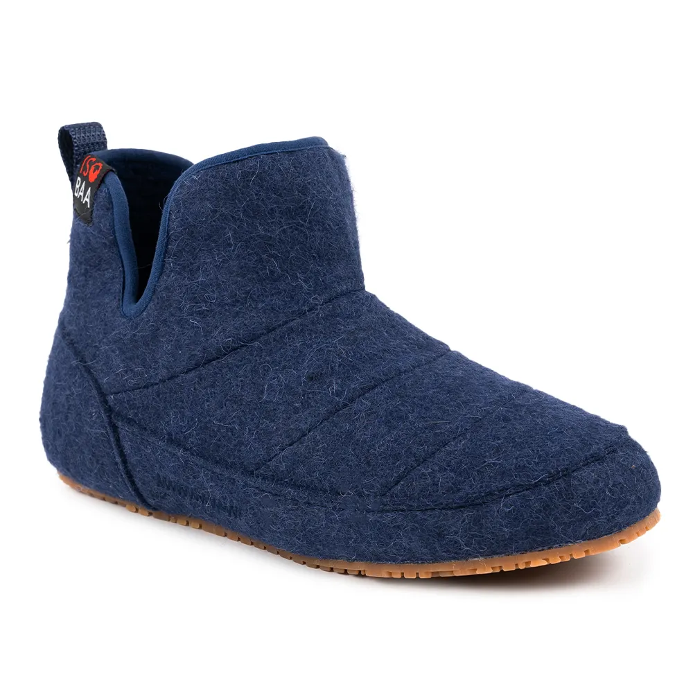 Merino Blend Slipper Boots (Navy)