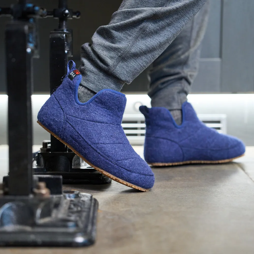 Merino Blend Slipper Boots (Navy)