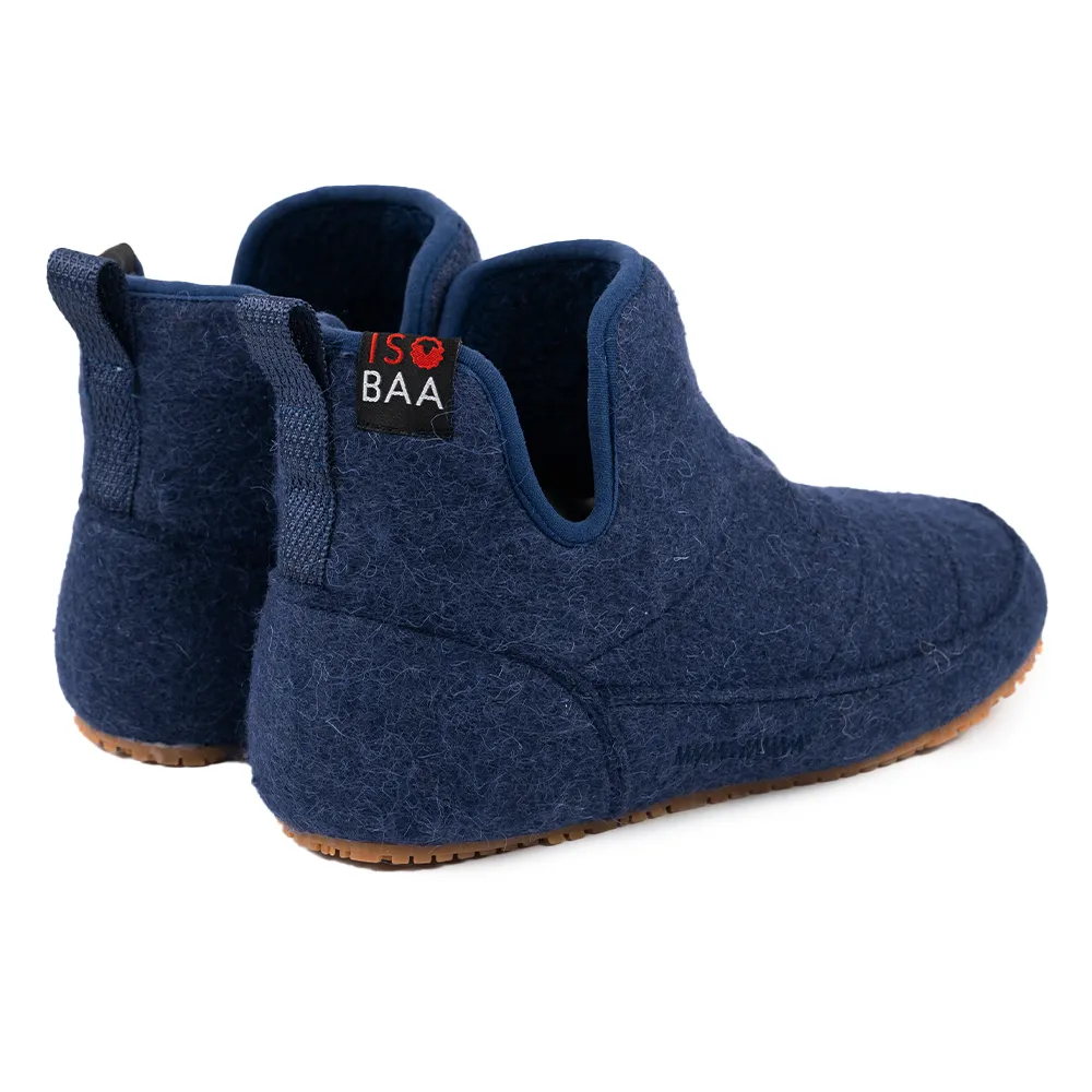 Merino Blend Slipper Boots (Navy)