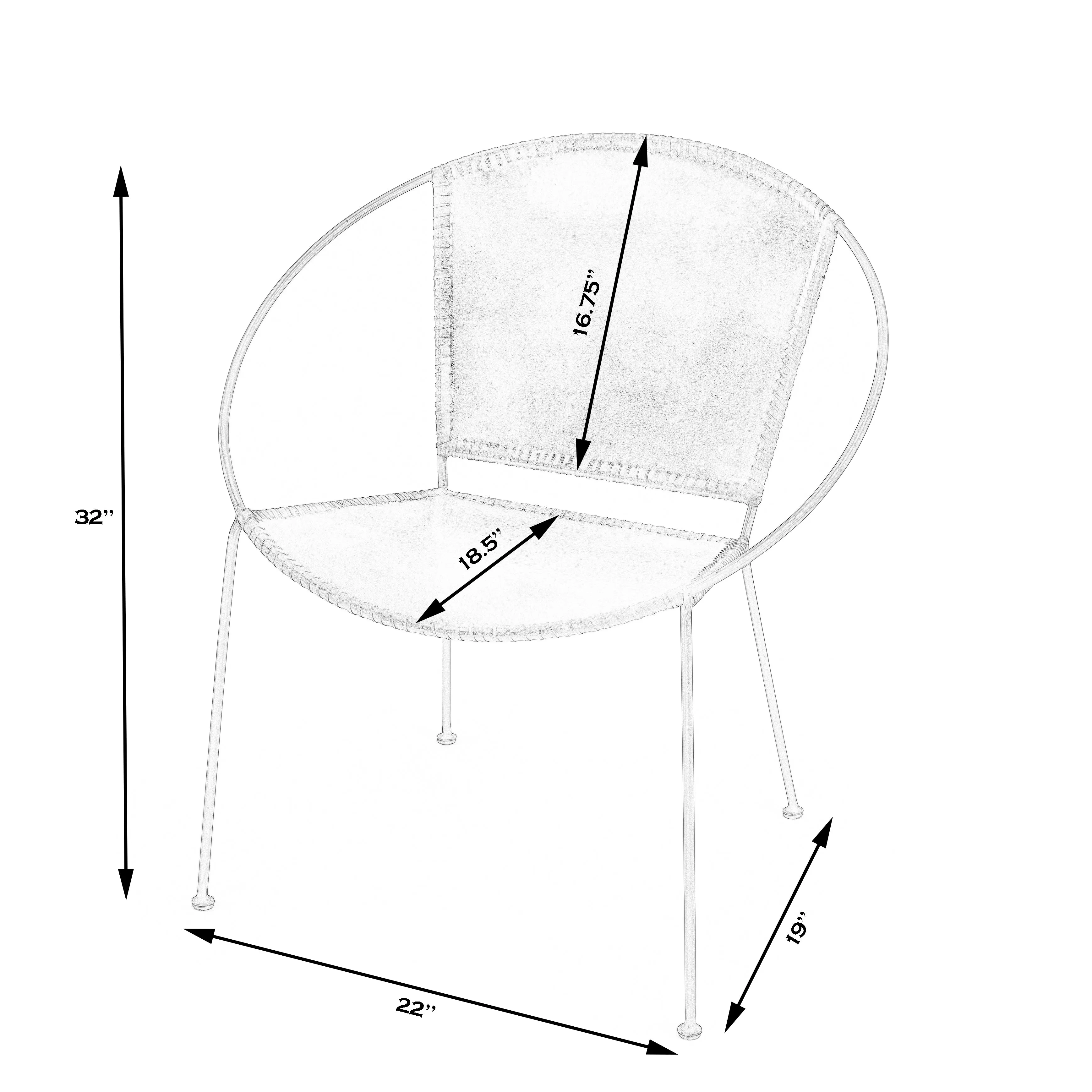 Milo Leather Accent Chair in White  5511411