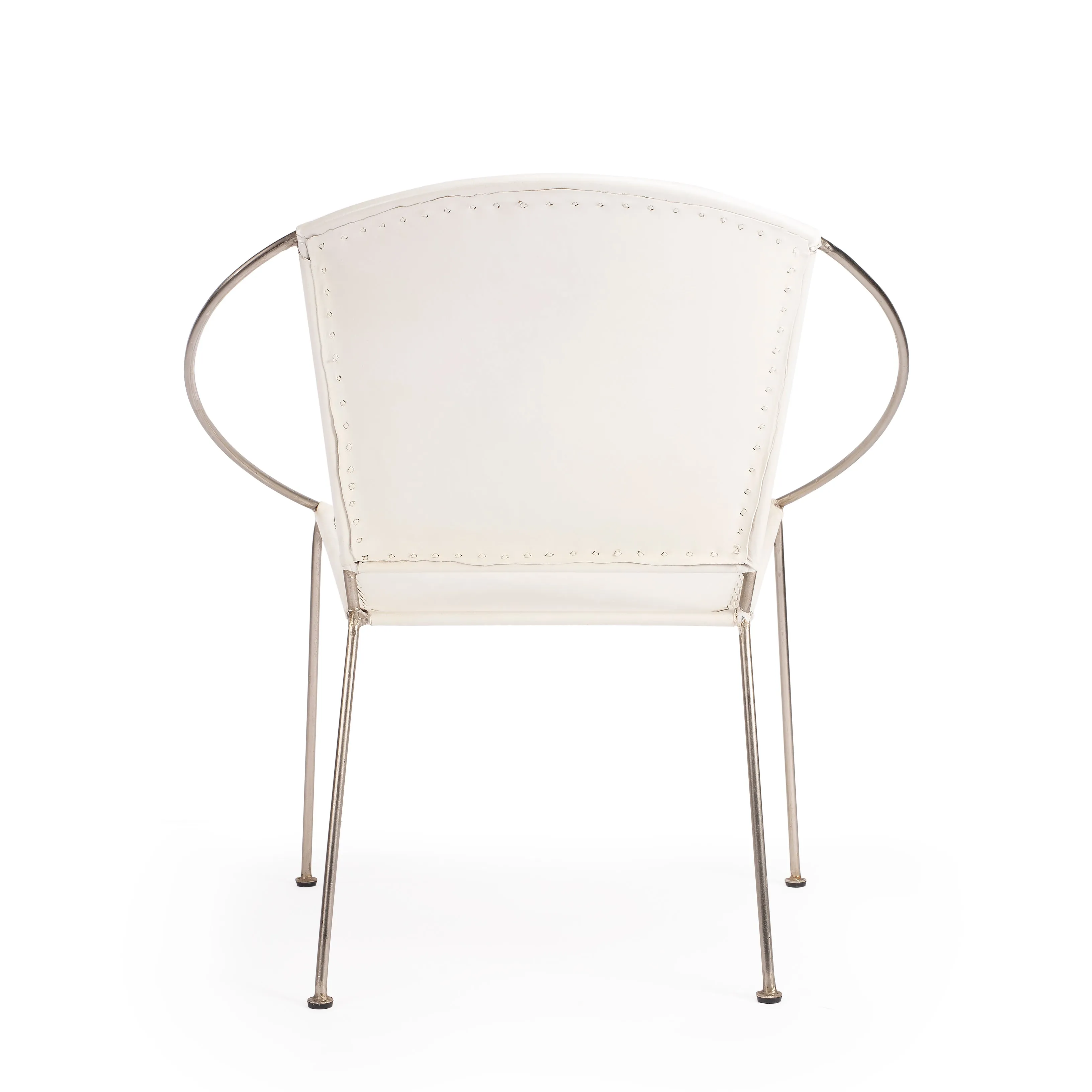 Milo Leather Accent Chair in White  5511411
