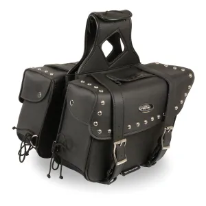 Milwaukee Leather SH57901ZB Black Medium Zip-Off PVC Slanted Throw