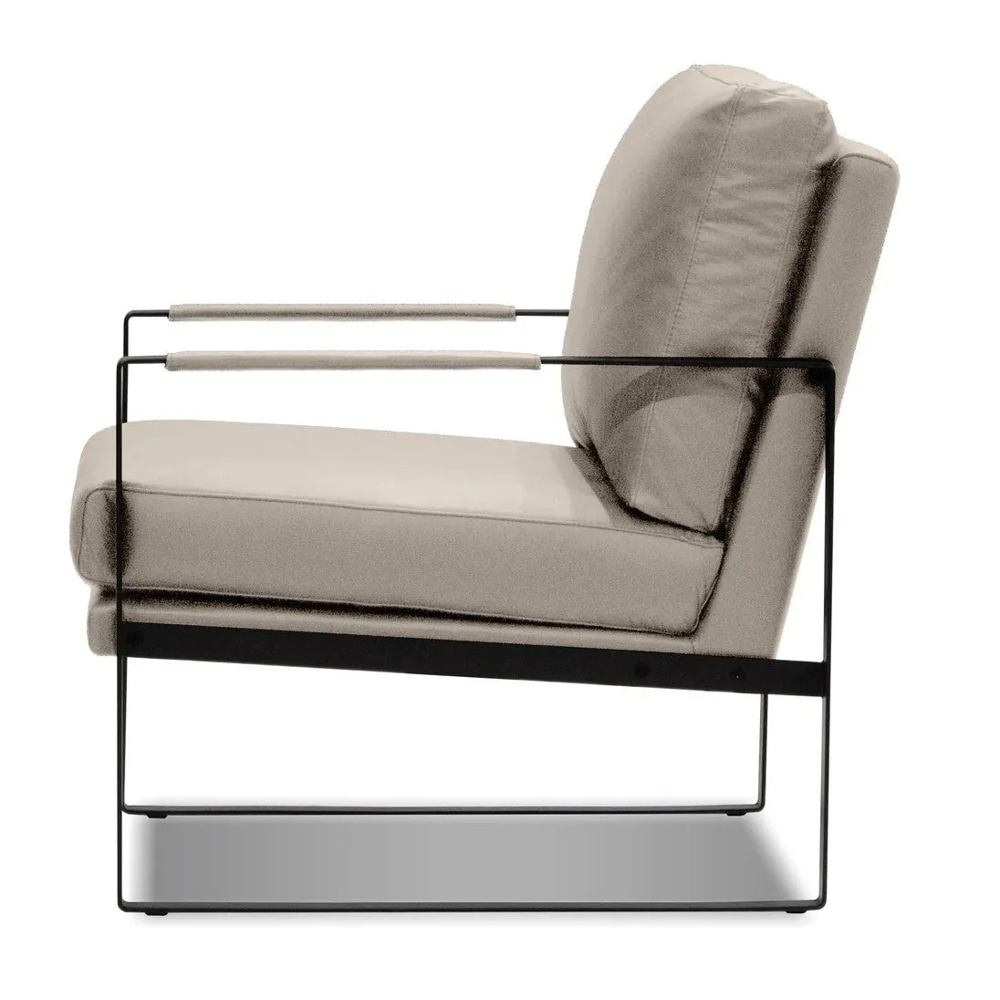 MITCHELL Full Leather Lounge Chair - Mobital