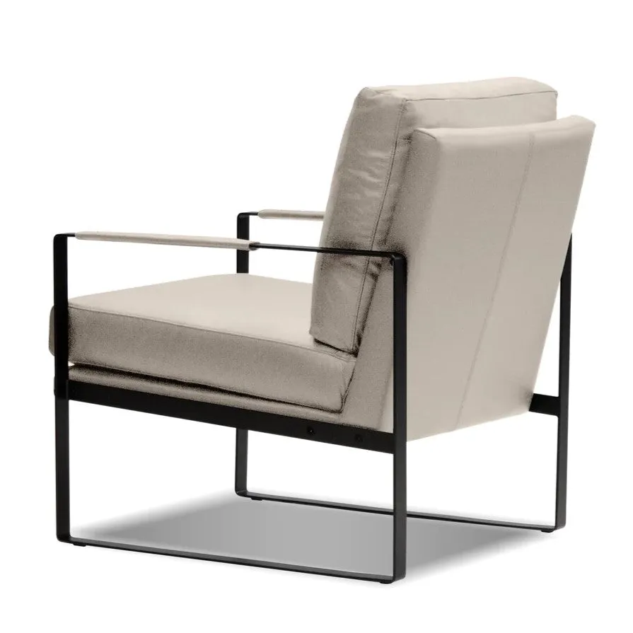 MITCHELL Full Leather Lounge Chair - Mobital