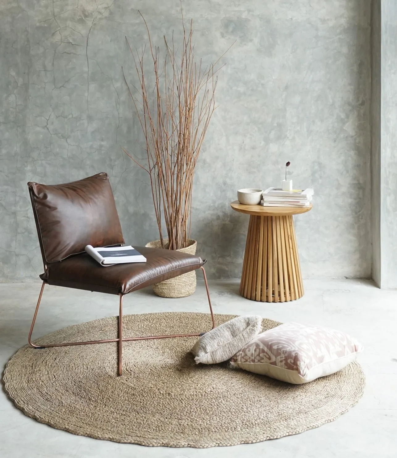 MODERNE LOUNGE CHAIR - DARK BROWN LEATHER