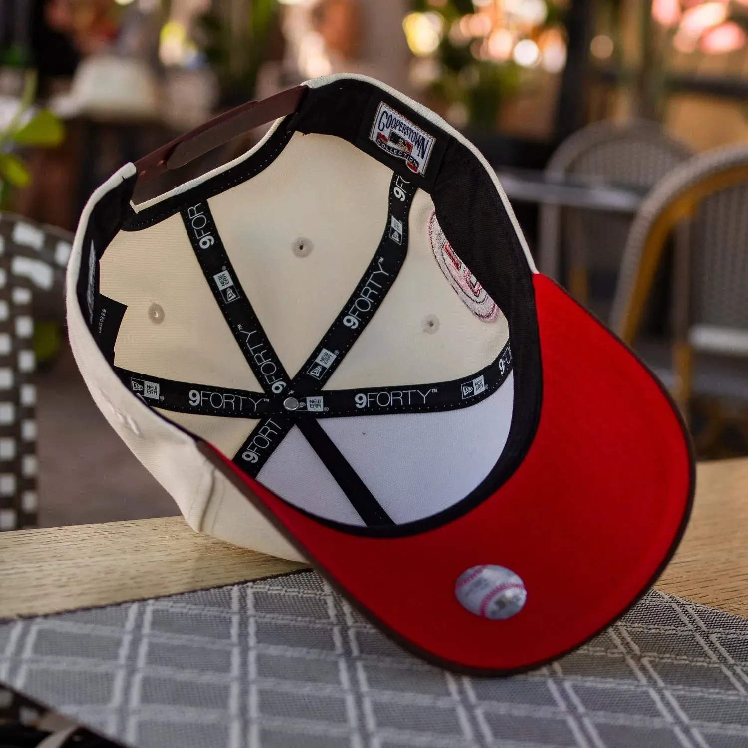 NEW ERA 9FORTY A-FRAME ANAHEIM ANGELS 50TH ANNIVERSARY TWO TONE / SCARLET RED UV SNAPBACK