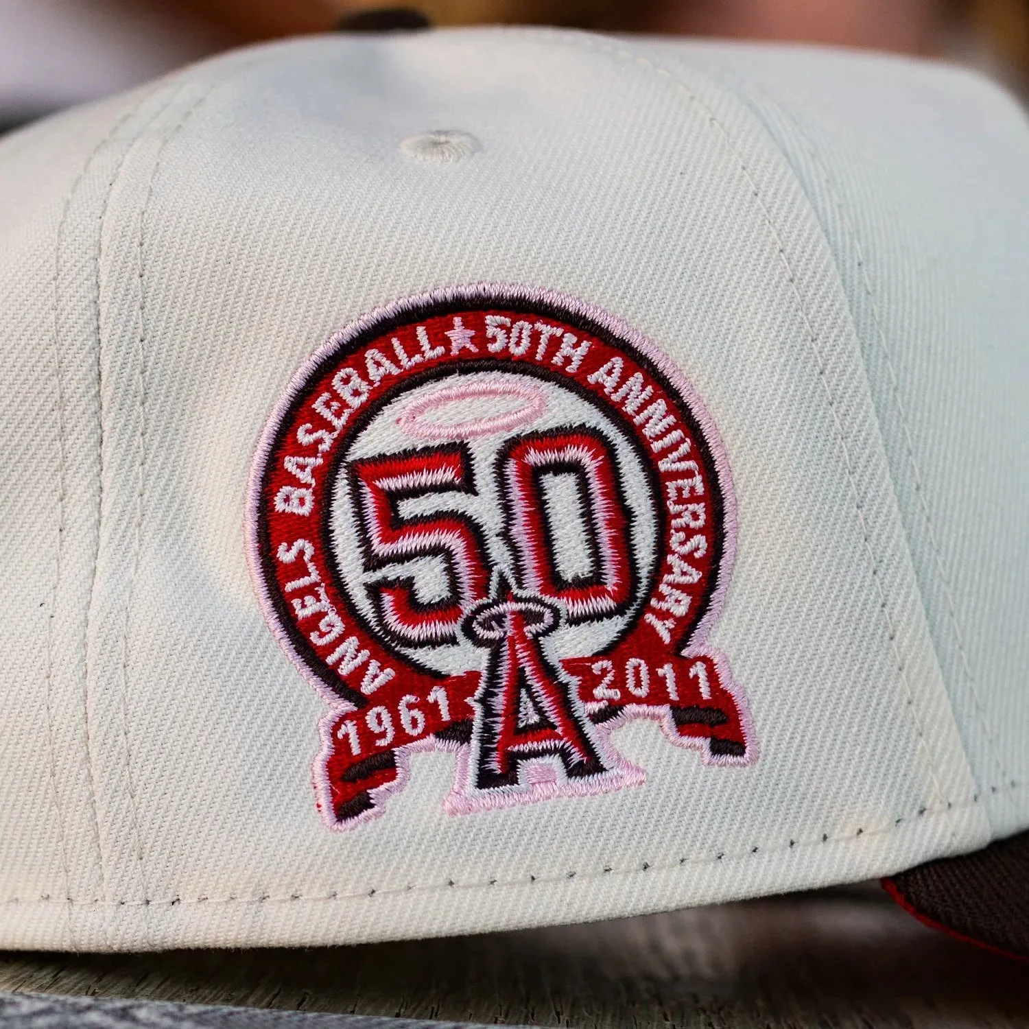 NEW ERA 9FORTY A-FRAME ANAHEIM ANGELS 50TH ANNIVERSARY TWO TONE / SCARLET RED UV SNAPBACK