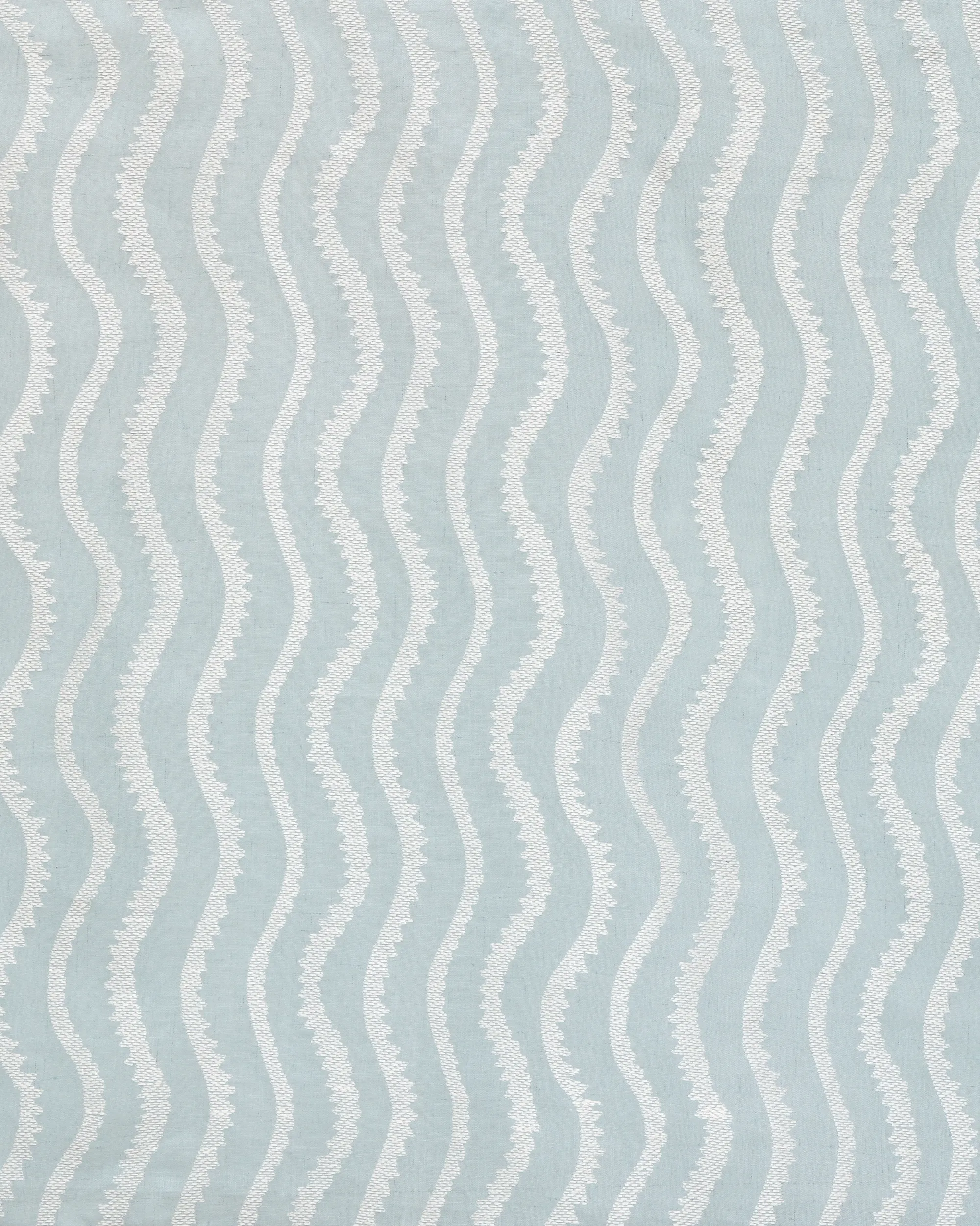 Notched Vines Sheer Fabric in Light Blue