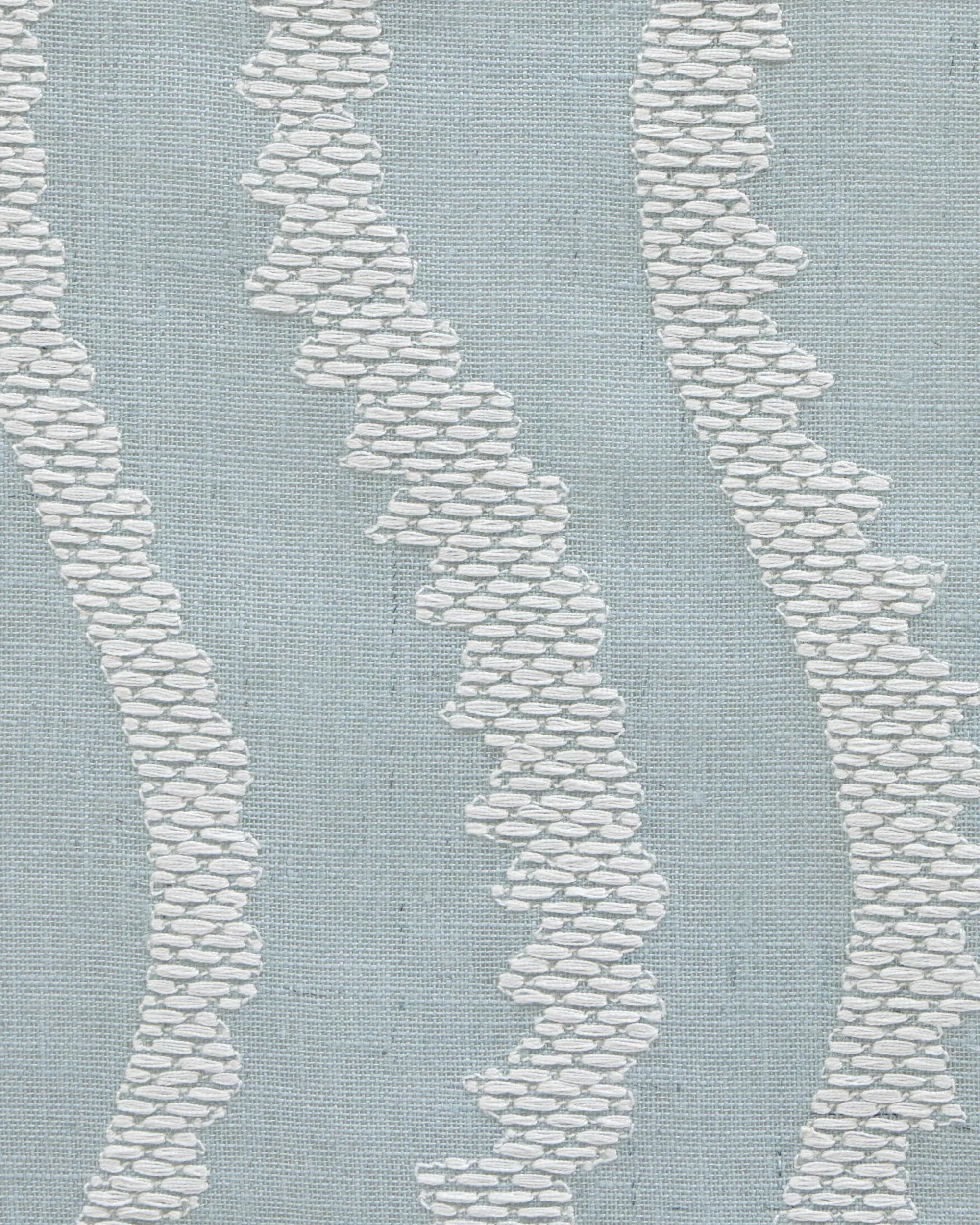 Notched Vines Sheer Fabric in Light Blue