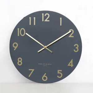 ONE SIX EIGHT LONDON  |  JONES SILENT WALL CLOCK  |  CHARCOAL GREY 40CM