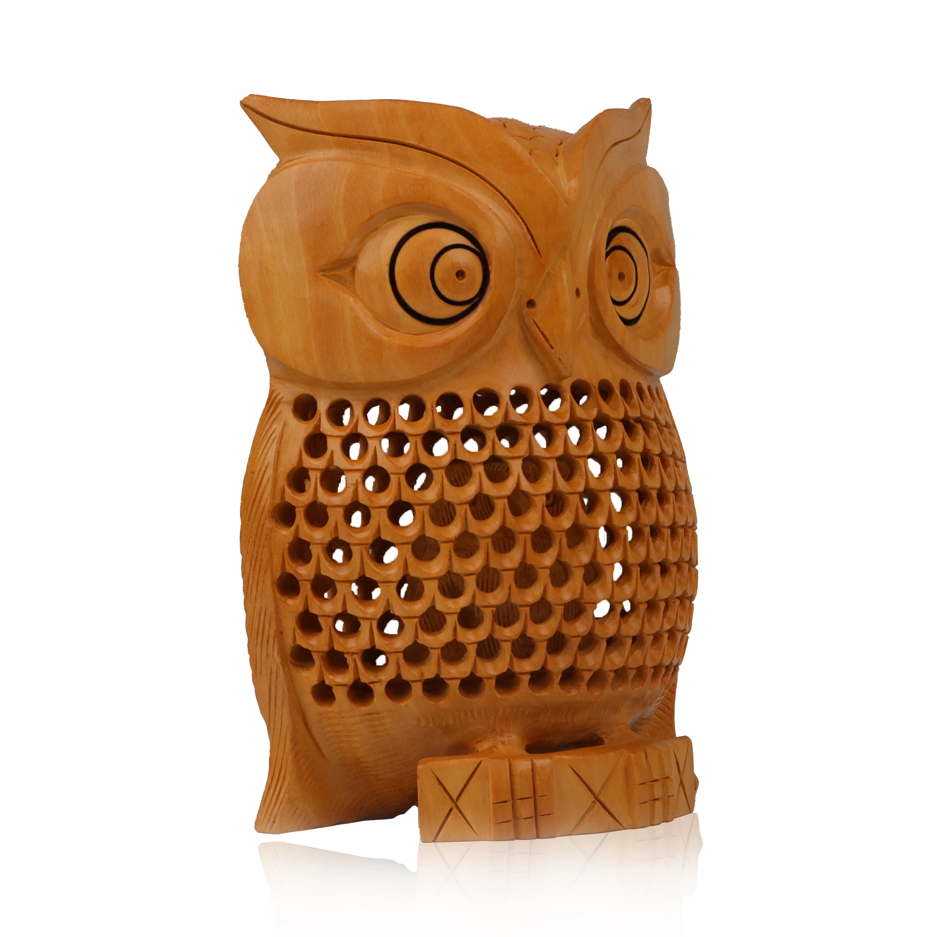 Owl Statue - 6 Inches | Wooden Owl Figurines/ Owl Sculpture for Home