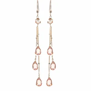 Rain Drops Three Strand Earrings