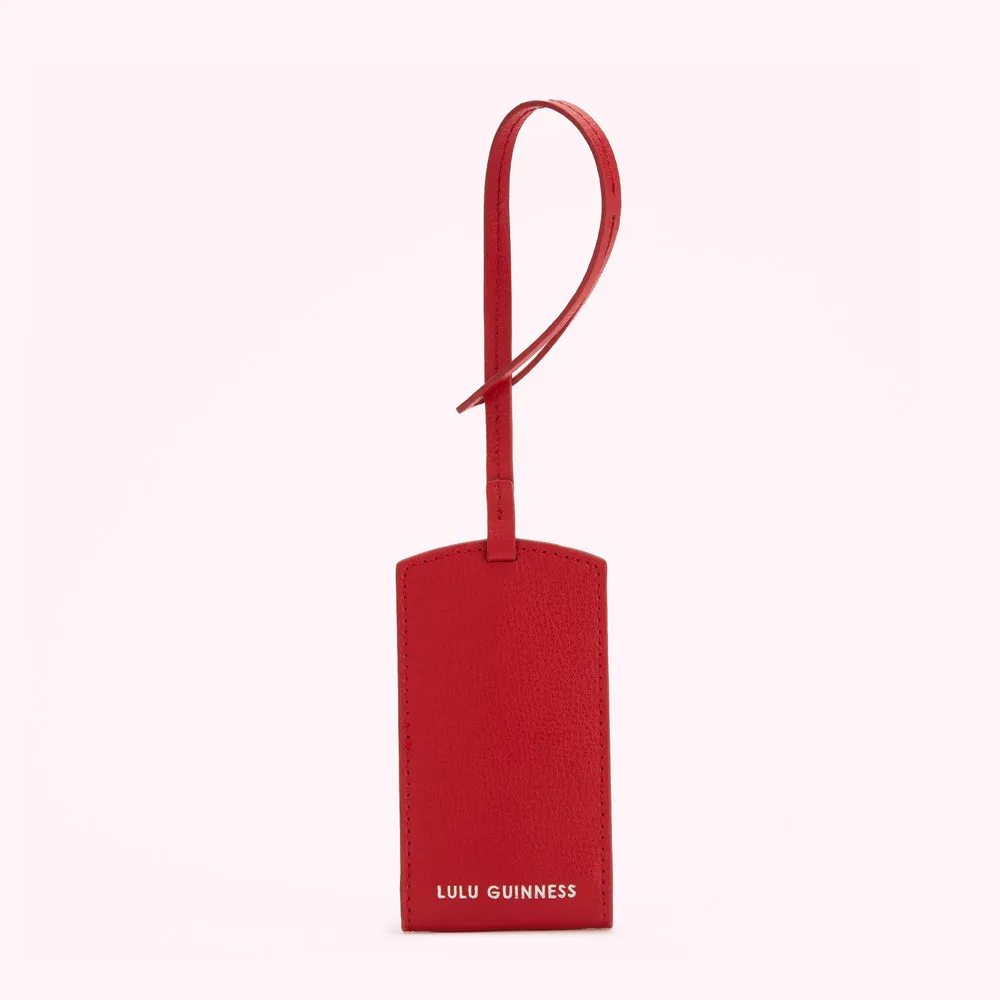 RED LULU MAIL POSTBOX LUGGAGE TAG