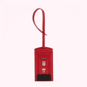 RED LULU MAIL POSTBOX LUGGAGE TAG