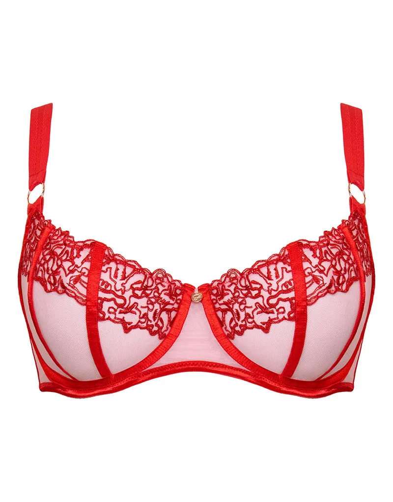 Scantilly Tantric Balcony Bra Pink/Red