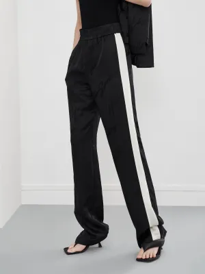Silk Blend Jacquard Pants