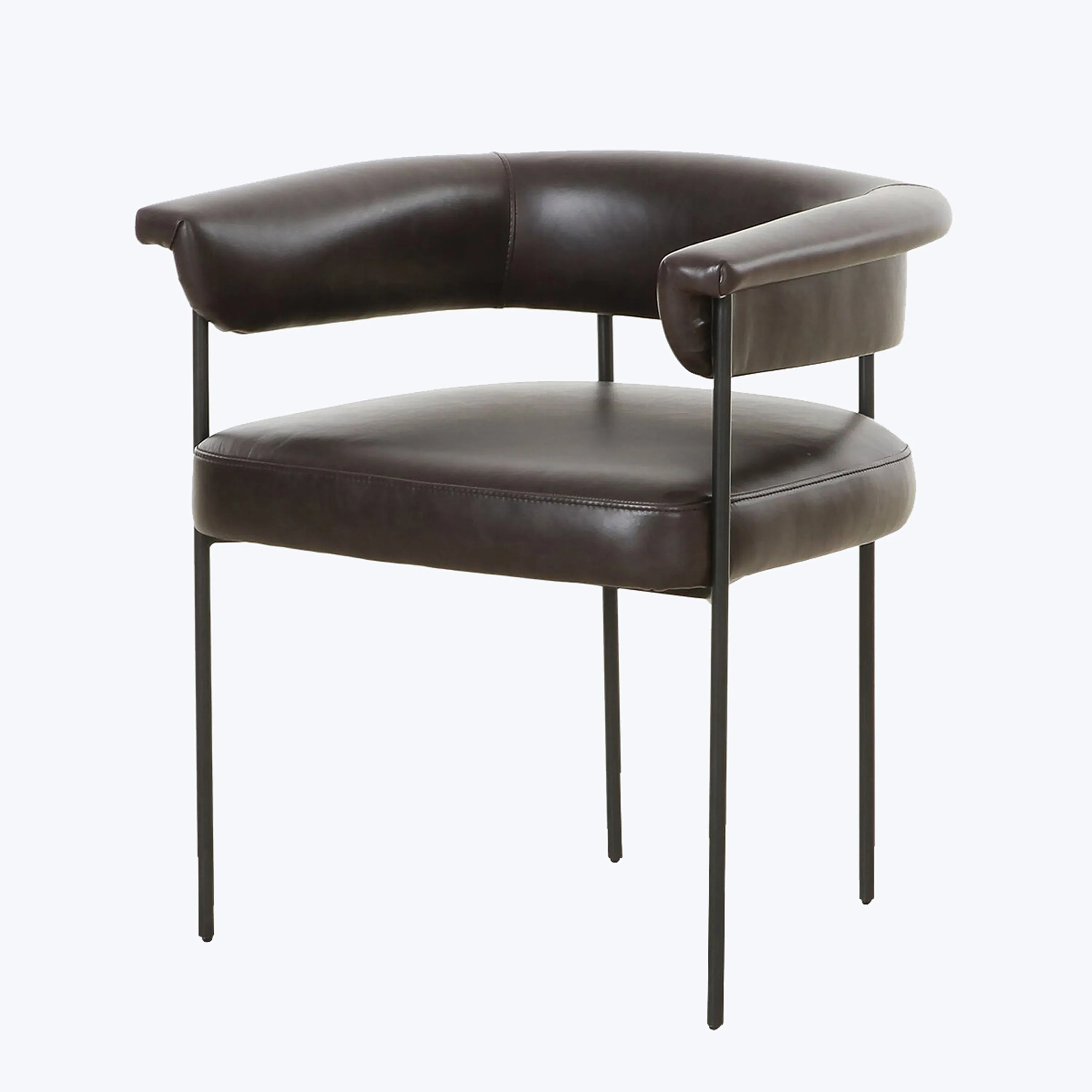 Slim Leather Dining Chair