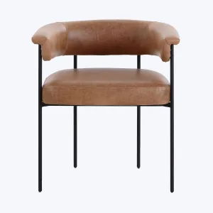 Slim Leather Dining Chair