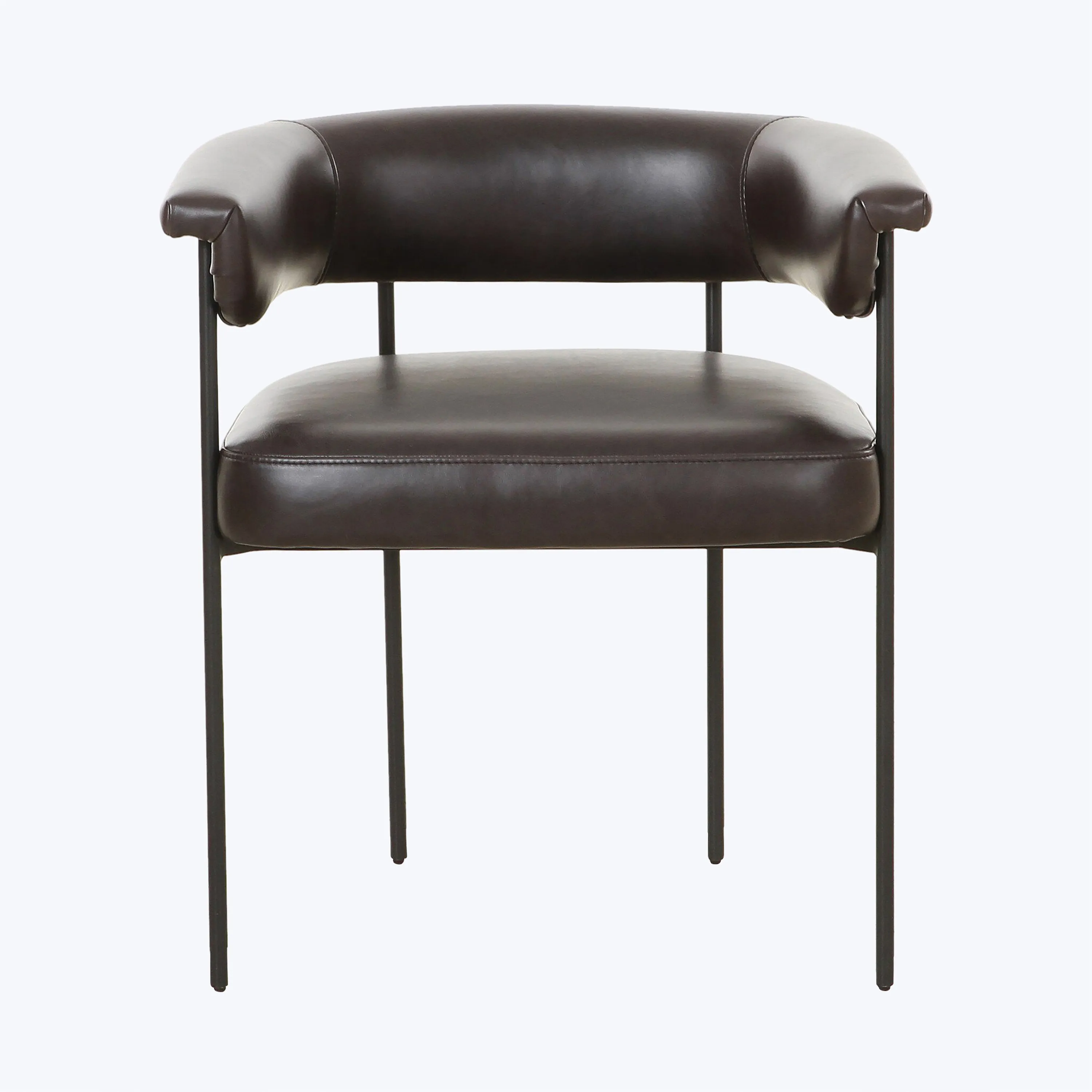 Slim Leather Dining Chair