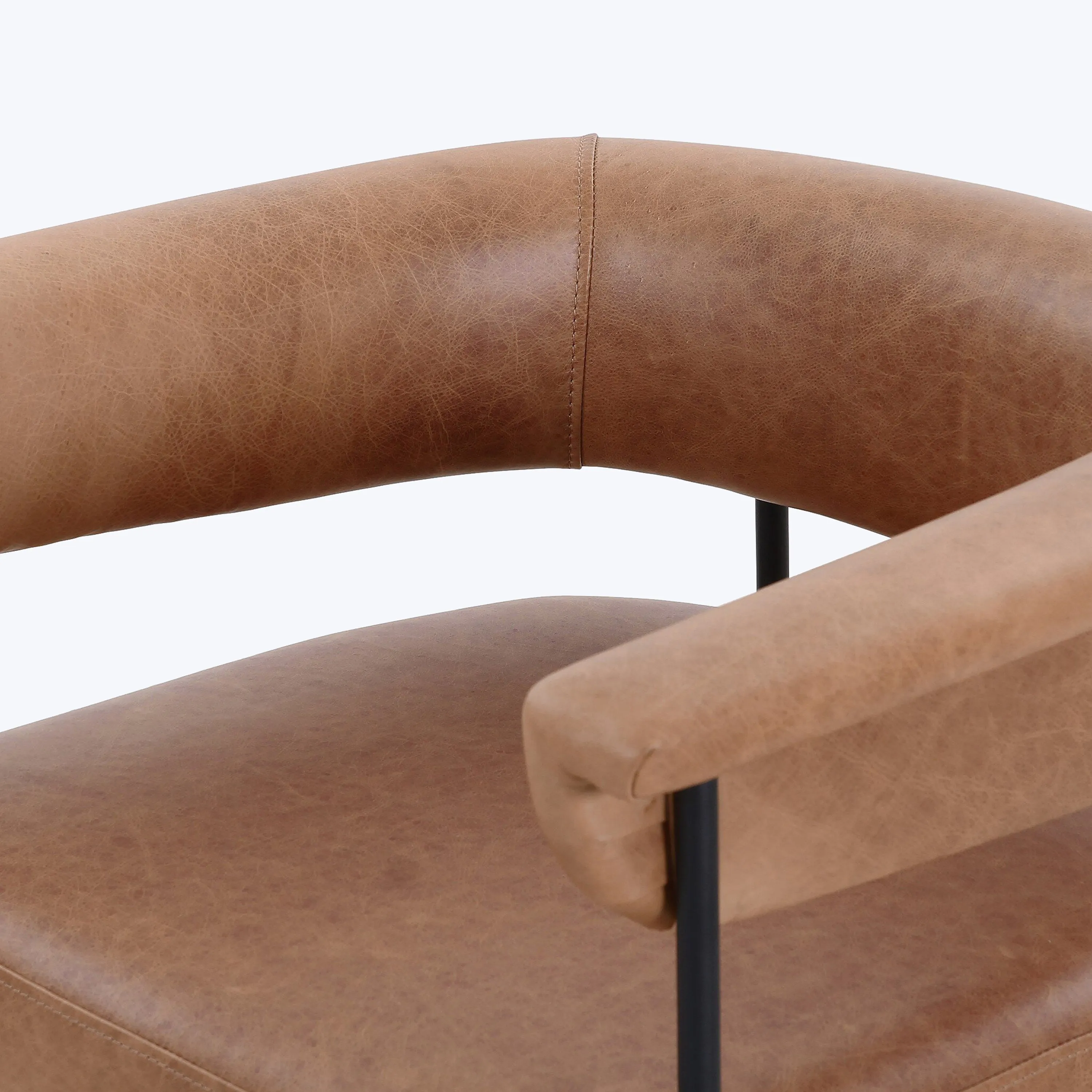 Slim Leather Dining Chair
