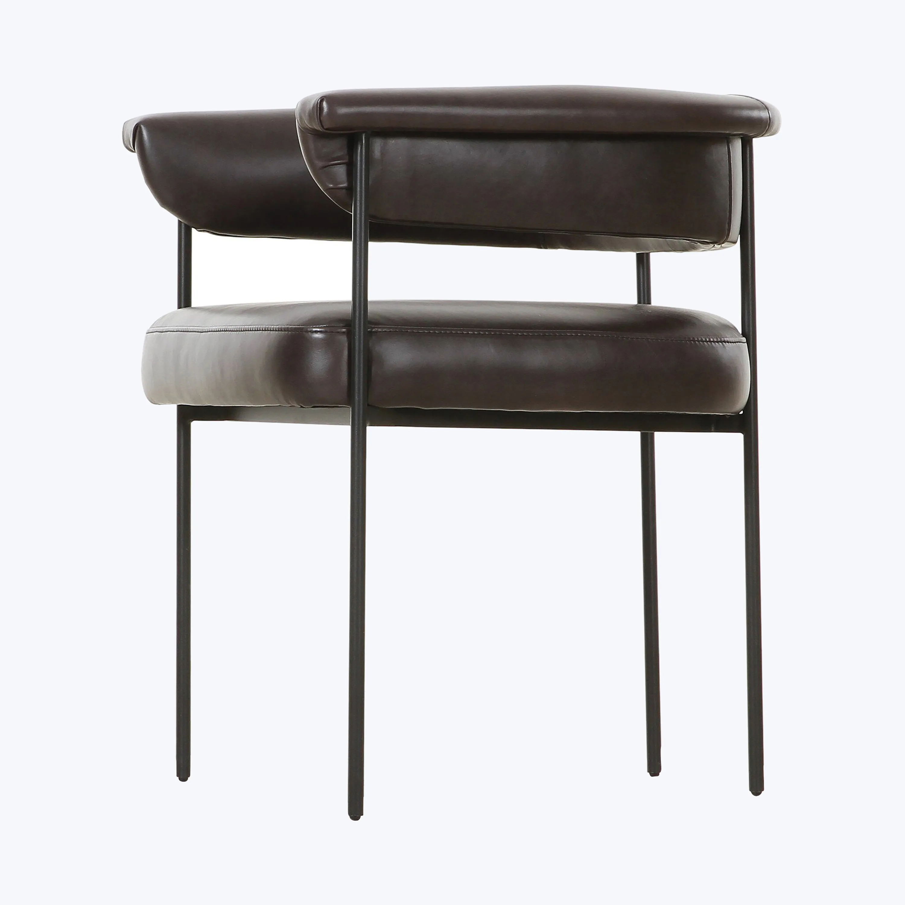 Slim Leather Dining Chair