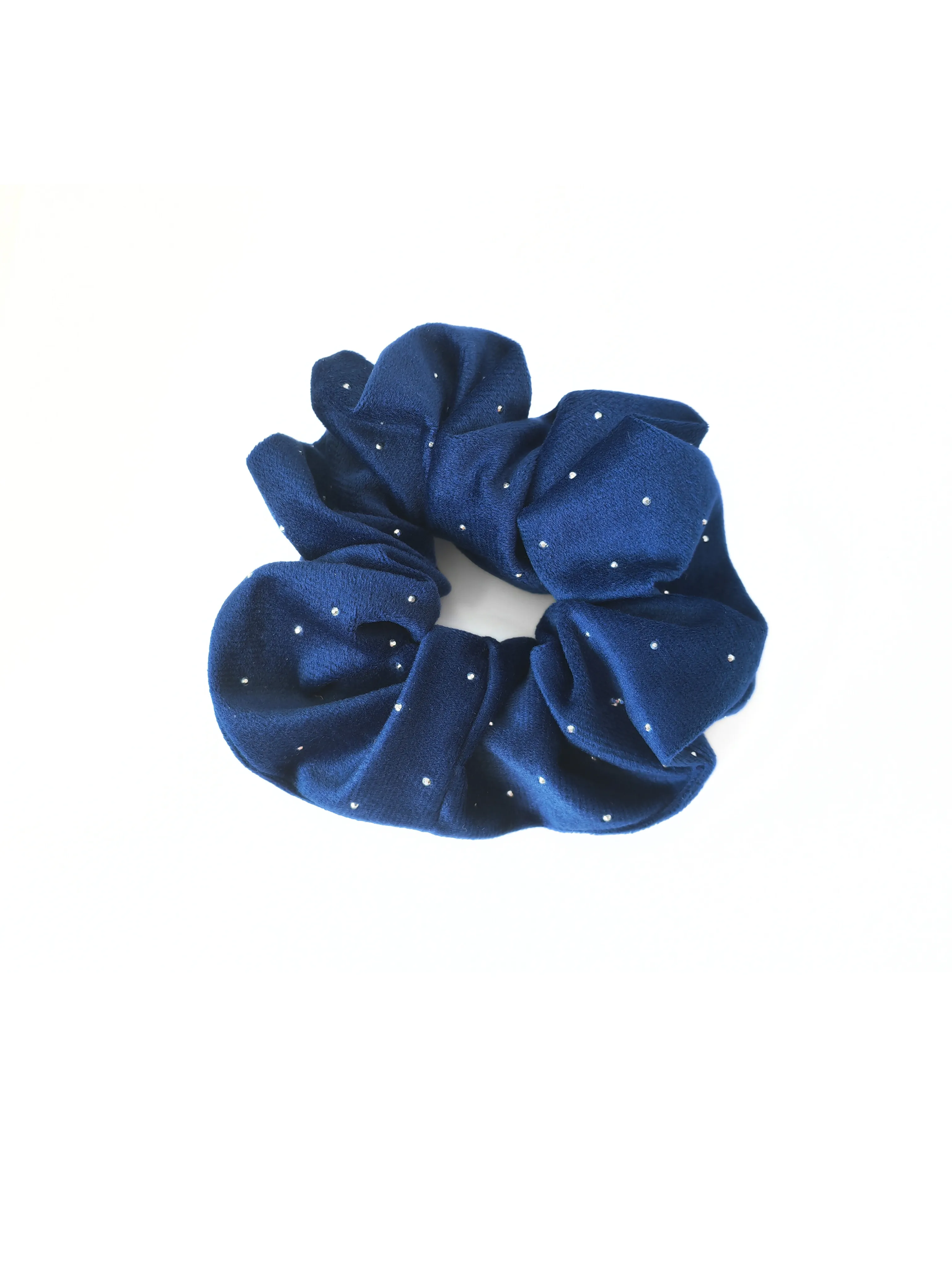 Sparkling Rhinestone Velvet Polka Dot Scrunchie