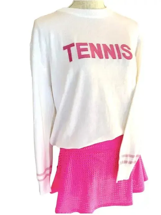 Tennis Sweater | Hot Pink