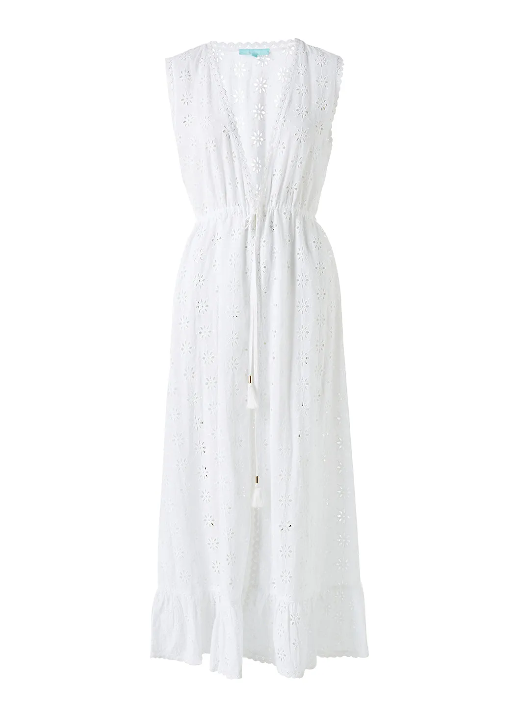 Tessa White Floral  Kaftan