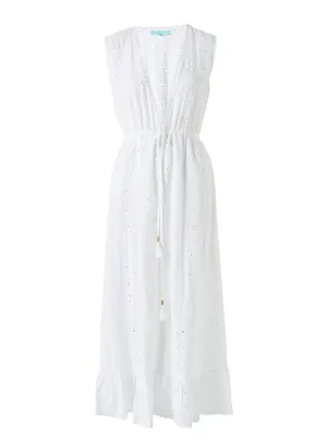 Tessa White Floral  Kaftan