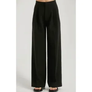 The Simone Black Full Leg Trouser Pants