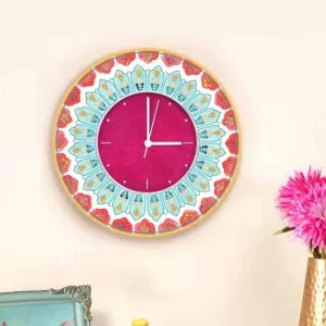 Timeworn Artistic Colorful MDF Wall Clock |  11.5 inches