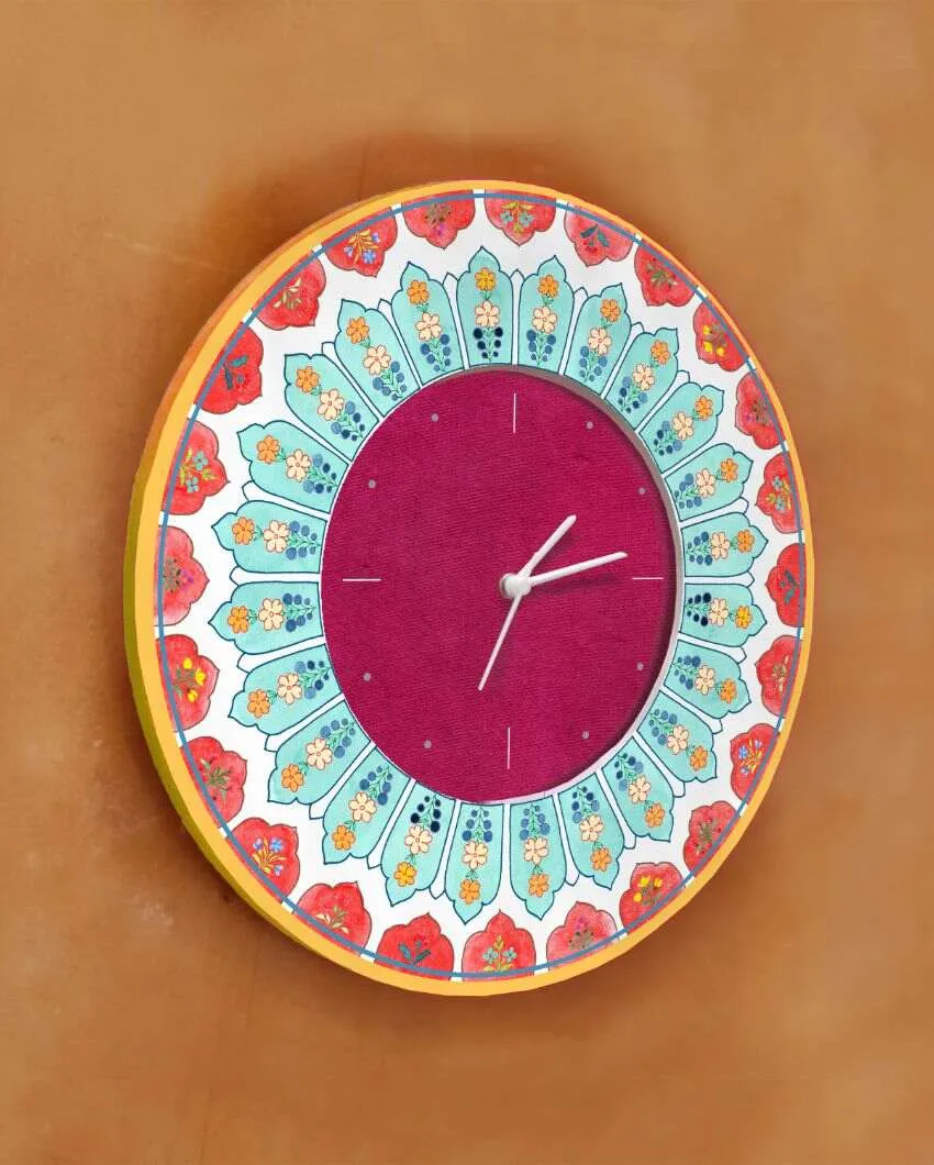 Timeworn Artistic Colorful MDF Wall Clock |  11.5 inches