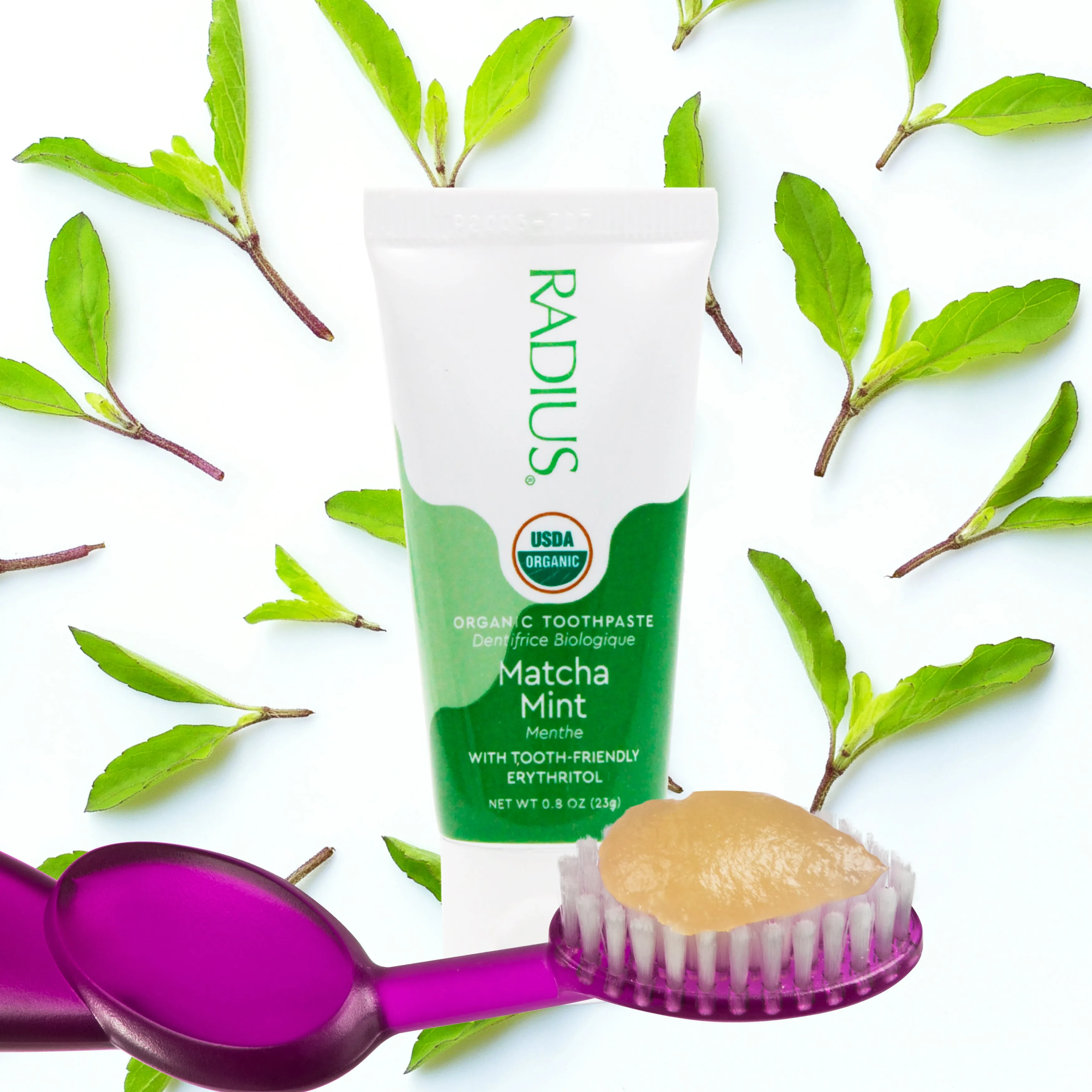 Travel/Trial-Size USDA Organic Matcha Mint Toothpaste