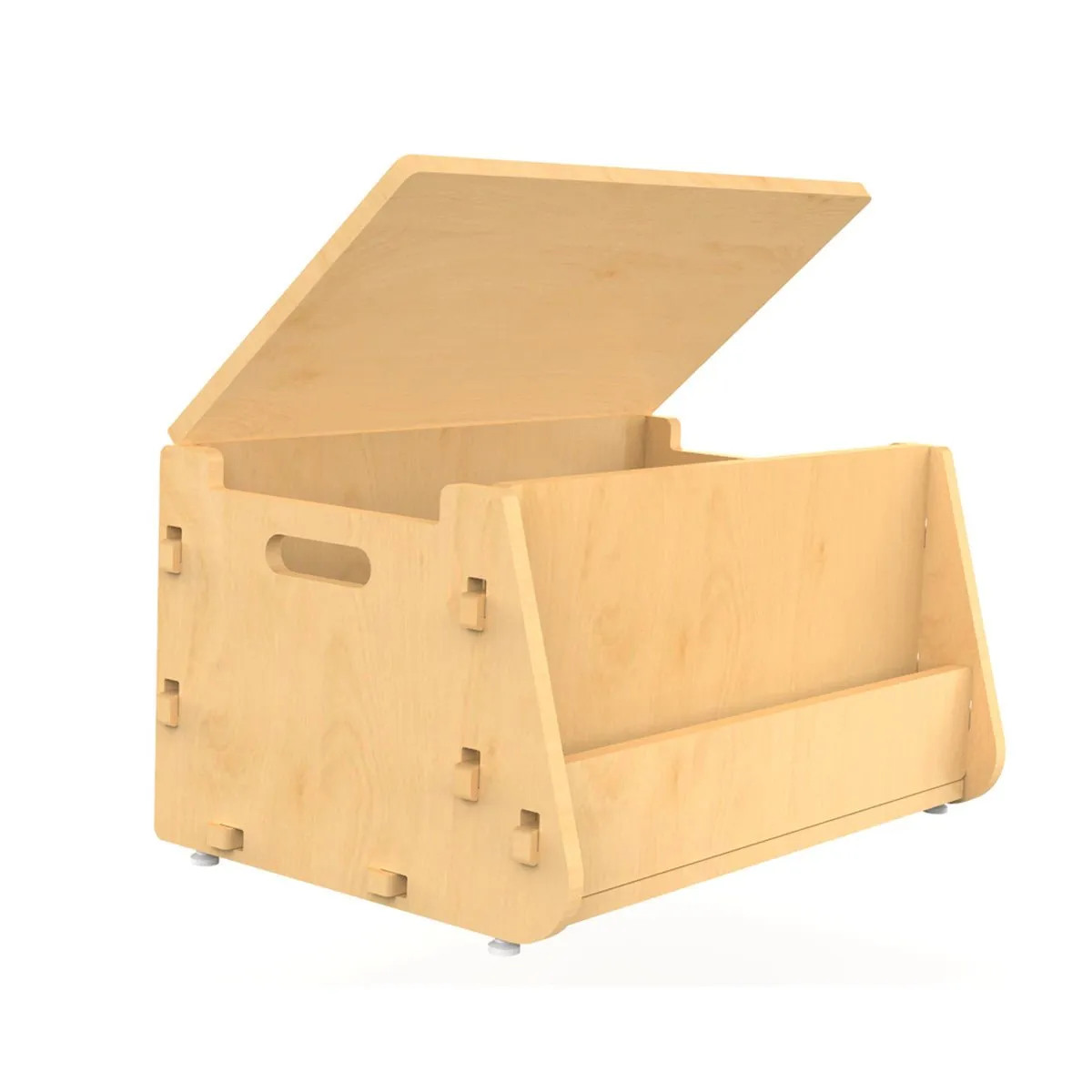X&Y Aqua Plum Toy Chest - Natural