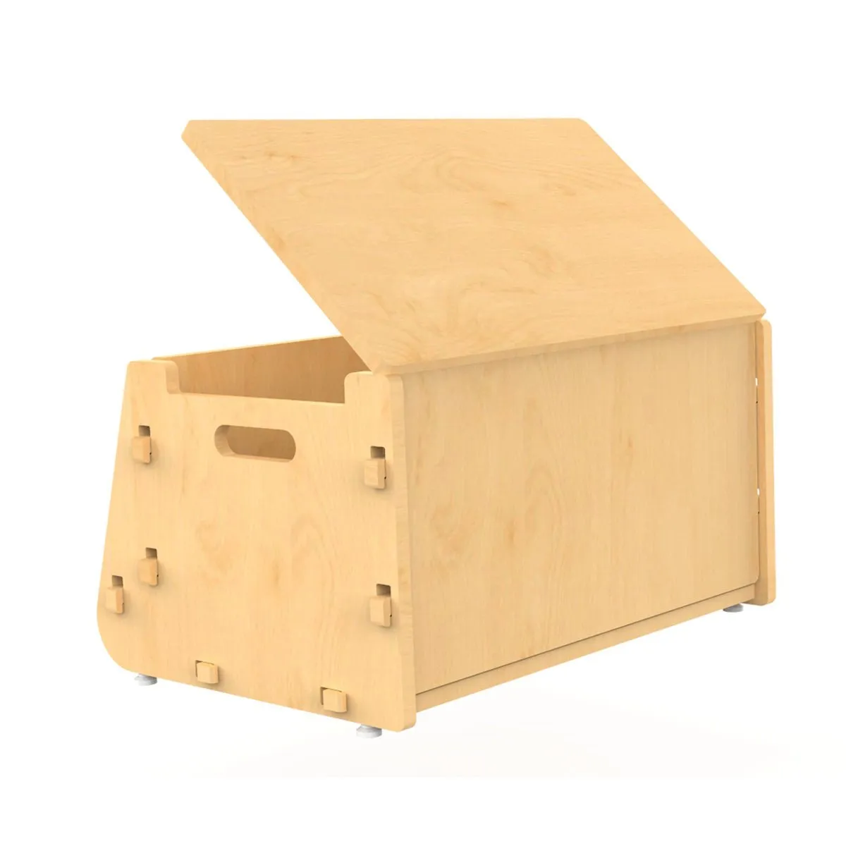 X&Y Aqua Plum Toy Chest - Natural