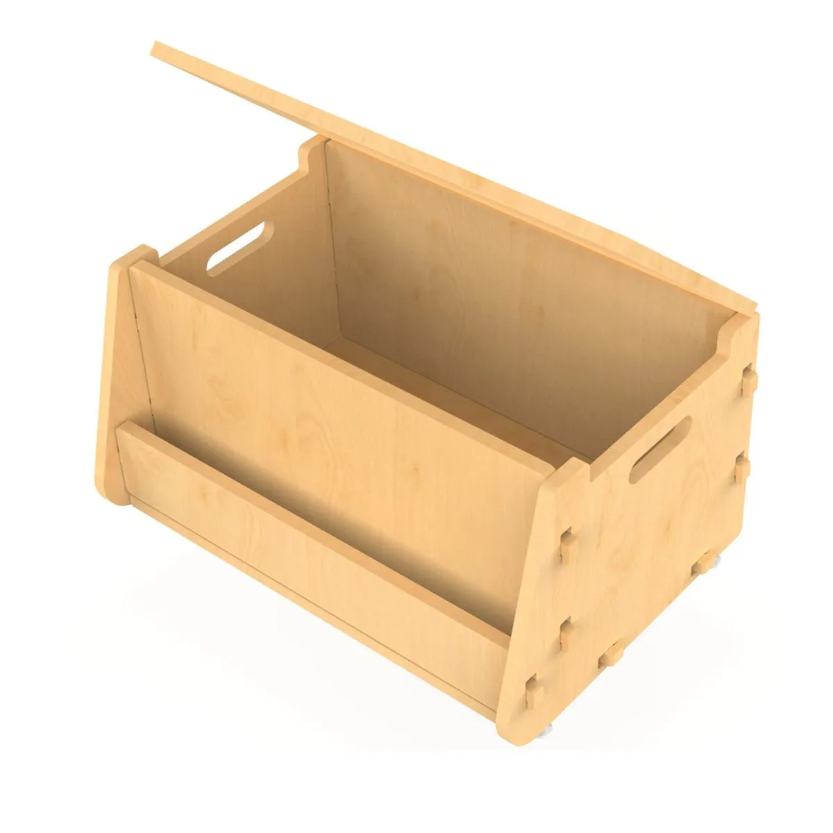 X&Y Aqua Plum Toy Chest - Natural